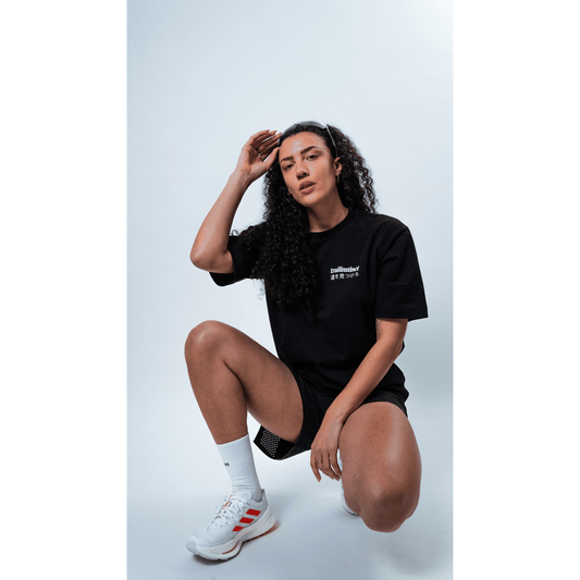 signature back tee JP black