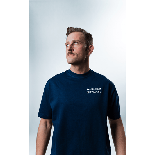 signature back tee JP blue